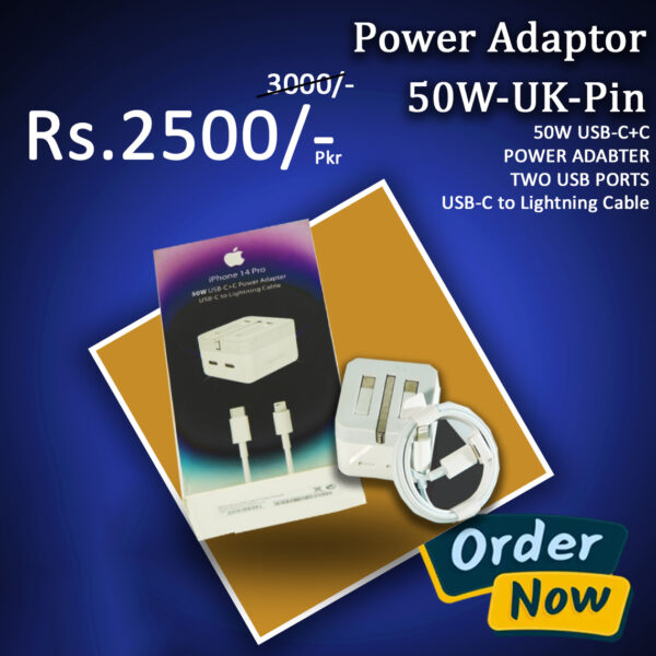 iPhone 14 Pro 50W USB-C to C Power Adapter
